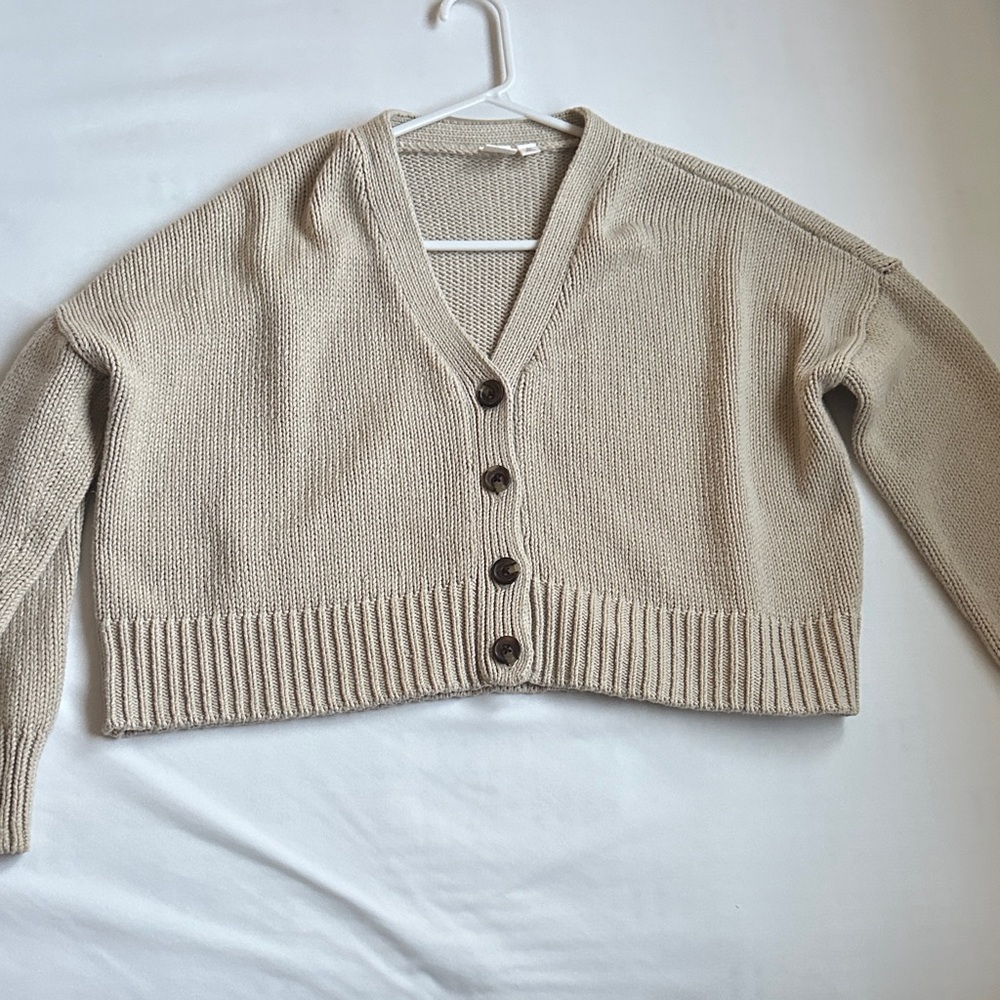 Beige Button-Up GAP Kids Sweater